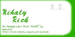 mihaly rick business card